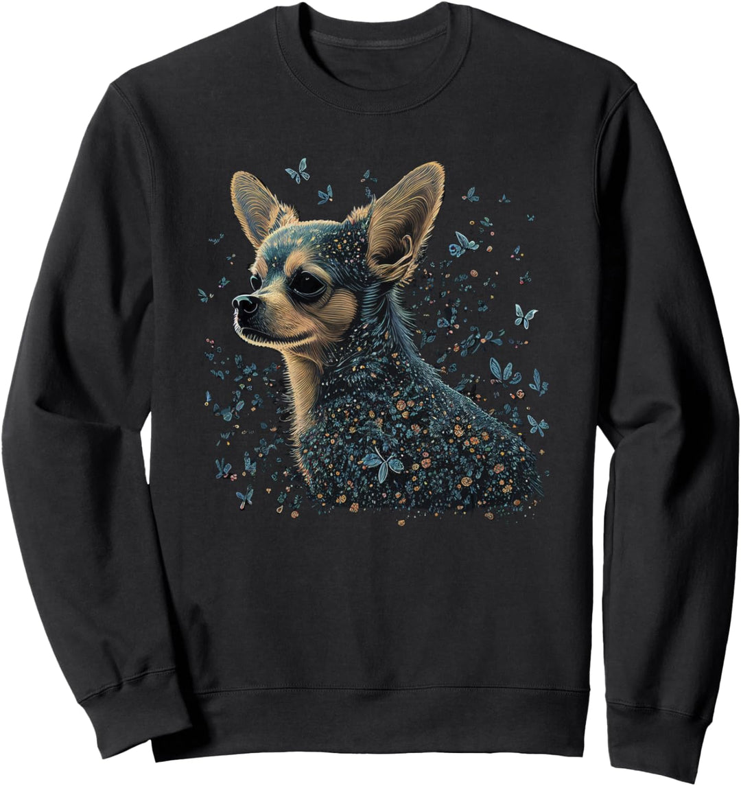Schöner Chihuahua | Pointillismus Kunst Motiv Hund Welpe Sweatshirt