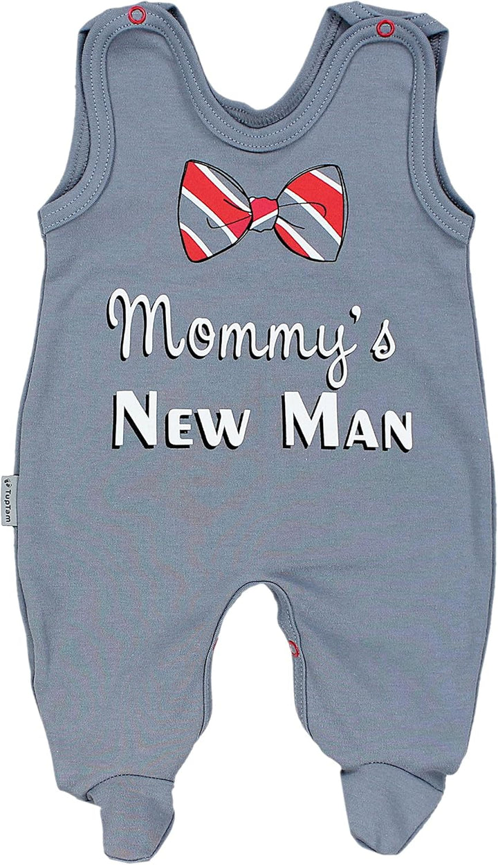 TupTam Baby Unisex Strampler mit Aufdruck Spruch 5er Pack 50 Junge, 50 Junge