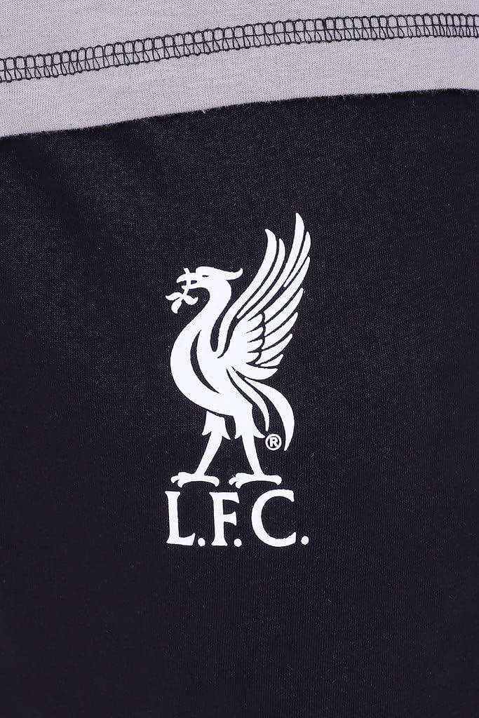 Herren Schlafanzug Liverpool Football Club, lang, Rot XXL Grau, XXL Grau
