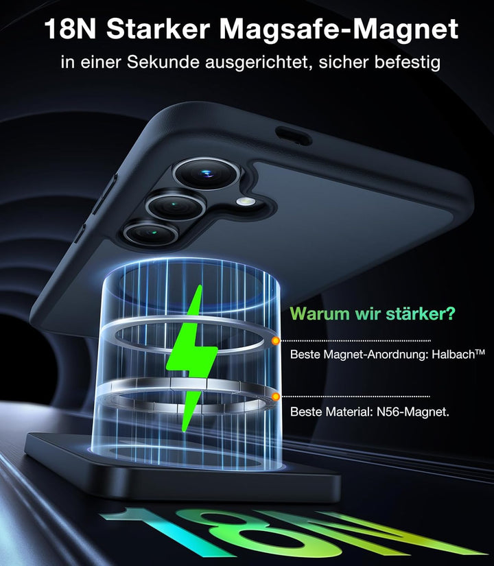 TORRAS für Samsung Galaxy S24 Hülle für MagSafe [TOP Militärschutz & Magnetkraft] Samsung S24 Hülle