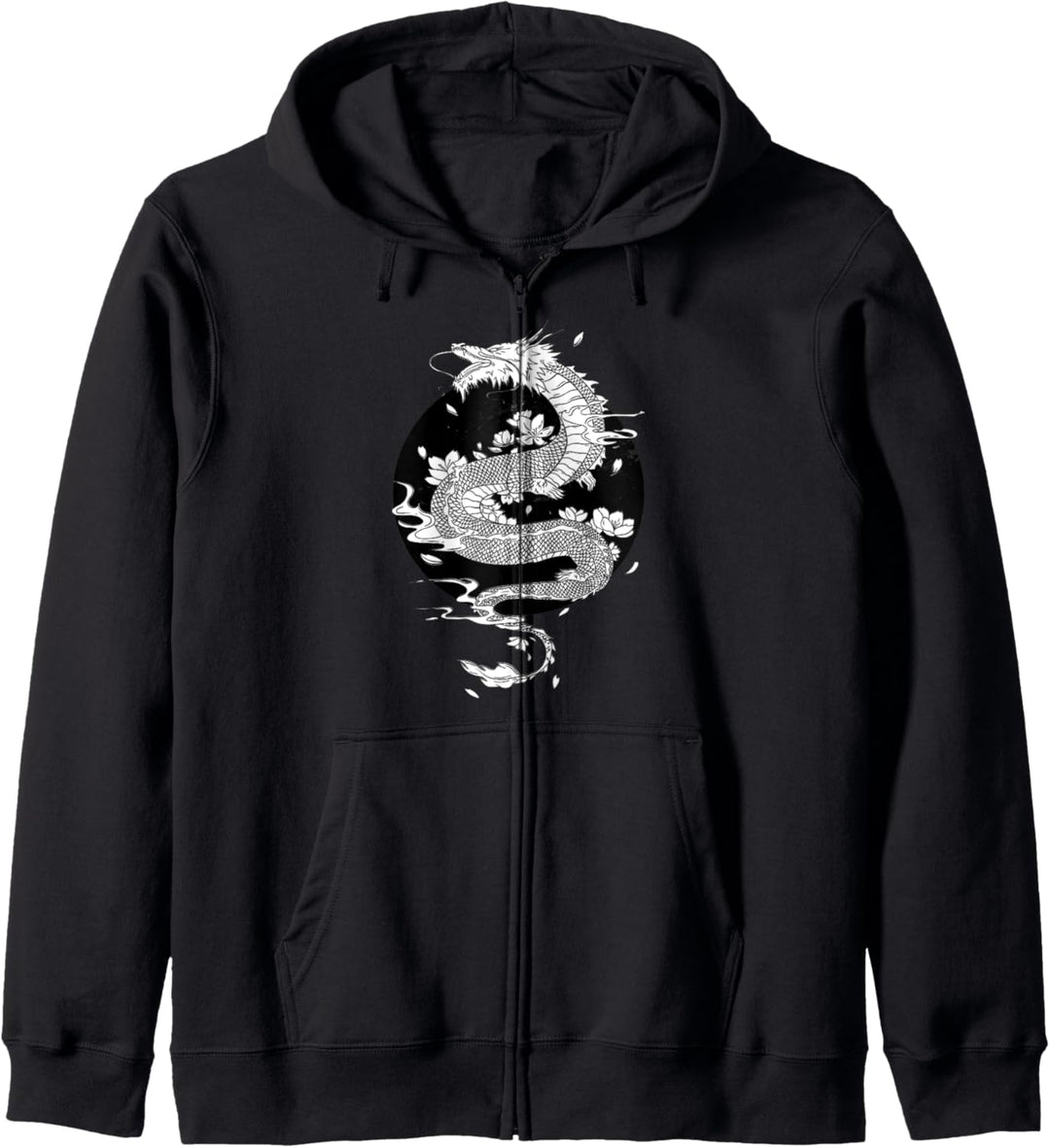 Japanische Japanische Drachen Kreatur Blumenmonster Kapuzenjacke