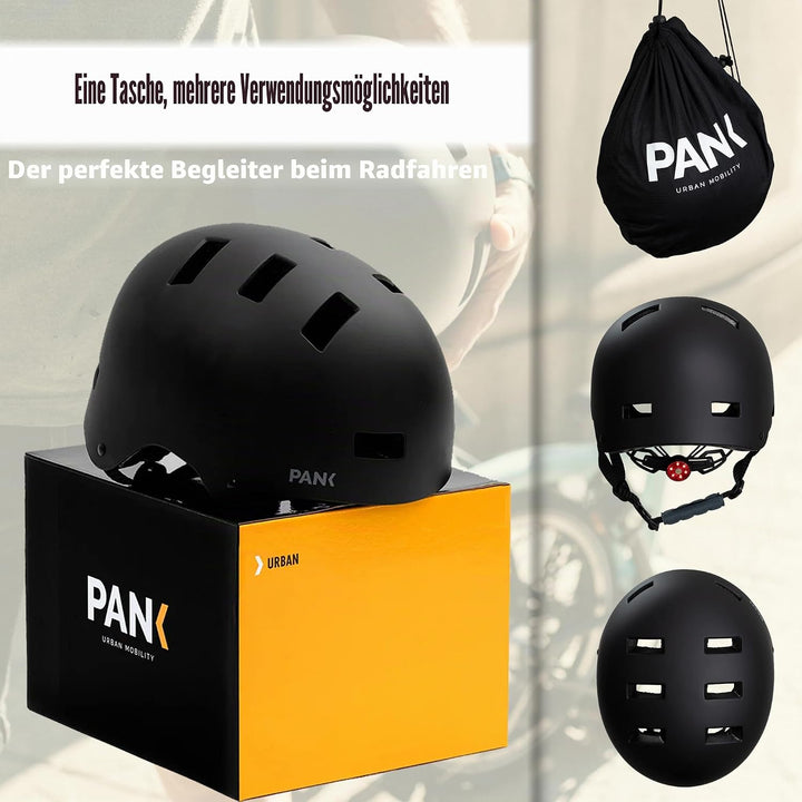 PANK Premium Urban Fahrradhelm Herren Damen Skaterhelm BMX E-Scooter Skateboard Scooter Inlineskates