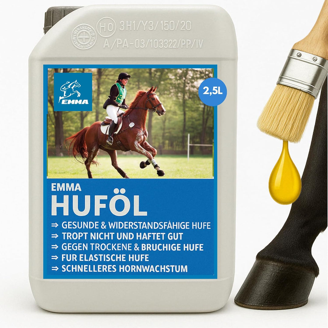 EMMA Huföl Pferde Kanister 2,5L Hufbalsam Pferde - Huffett Pferde I Hufpflege Hufe & Strahl I gegen