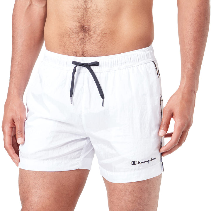 Champion Herren Legacy Beachshorts American Tape Badehose XL Weiss, XL Weiss