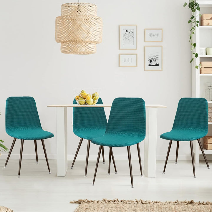 Stuhlhussen 4er Esszimmer Strech Stuhlhussen für Esszimmerstühle Universal Waschbar Bezug Stuhlhusse