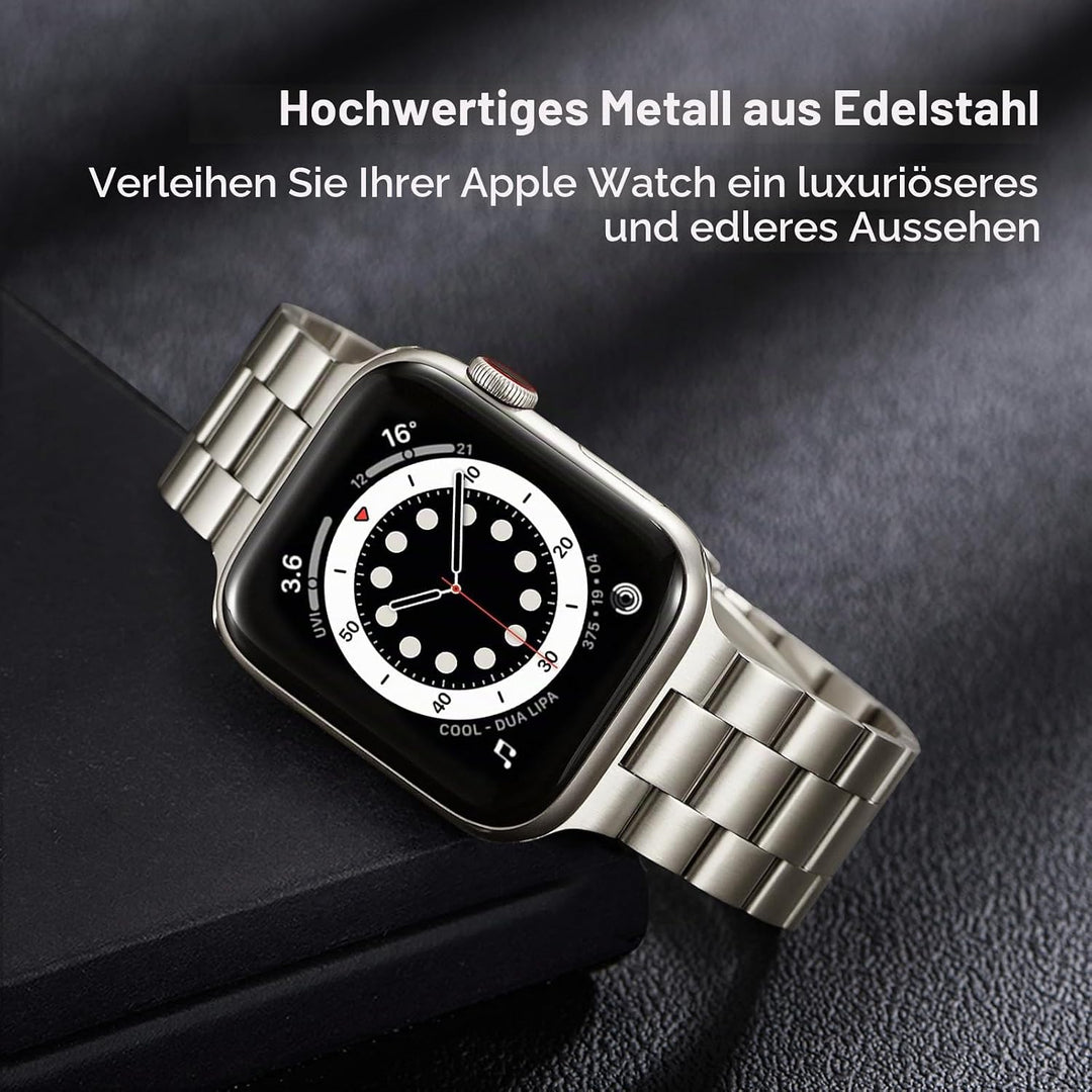 Metall Kompatibel mit Apple Watch Armband 42mm(Series 11 10) 40mm 41mm 38mm, Damen Herren Edelstahl