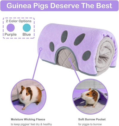 Meerschweinchen Zubehoer - 120 × 61 cm Meerschweinchen Käfig Pipipads mit Tunnel, Kleintierhöhle Bud