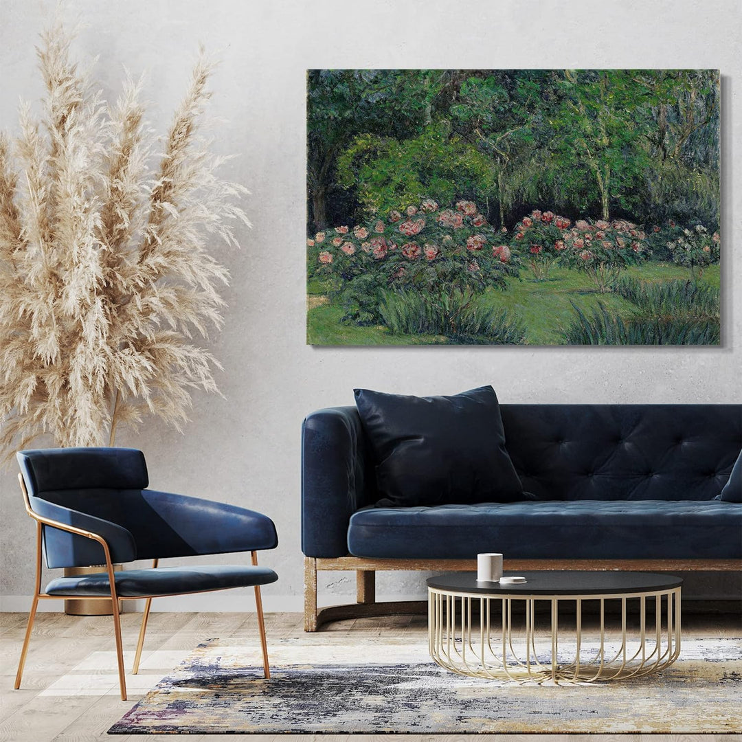 Printed Paintings Leinwand (80x60cm): Blanche Hoschedé Monet - Der Garten in Giverny 80x60 cm, 80x60