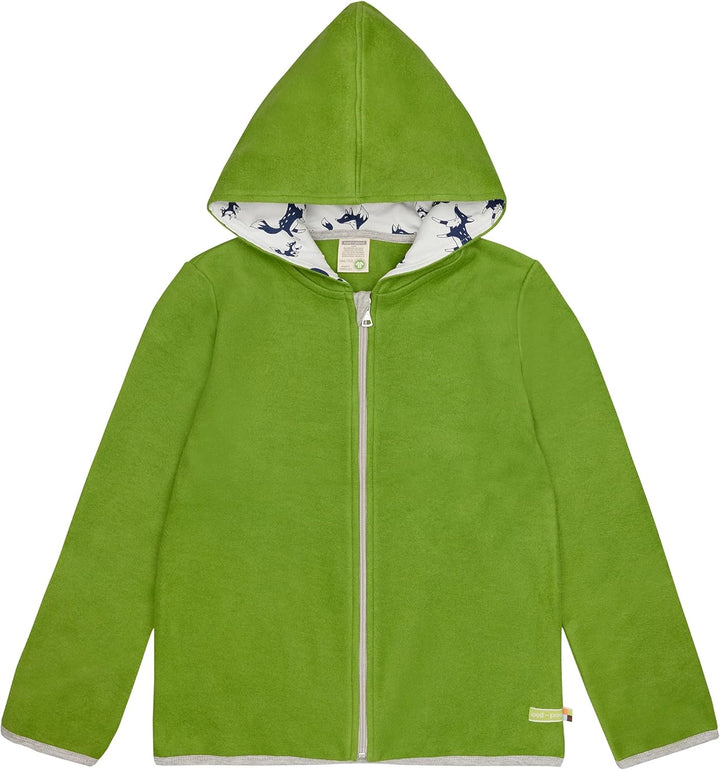 loud + proud Unisex Kinder, GOTS-Zertifiziert Fleece-Jacke 74-80 Grass, 74-80 Grass