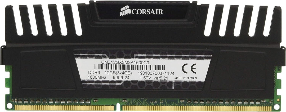 Corsair CMZ12GX3M3A1600C9 Vengeance 12GB (3x4GB) DDR3 1600 Mhz CL9 XMP Performance Desktop Memory Sc