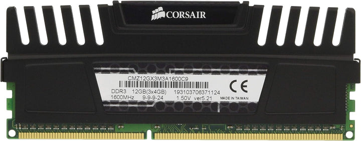 Corsair CMZ12GX3M3A1600C9 Vengeance 12GB (3x4GB) DDR3 1600 Mhz CL9 XMP Performance Desktop Memory Sc