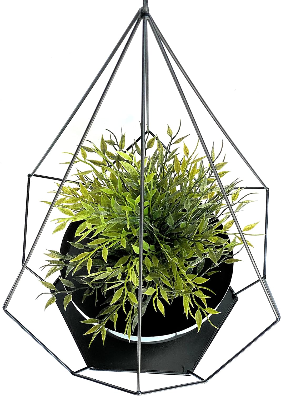 DanDiBo Blumenampel Innen Metall Wand Hängepflanzen 96095 2er Set mit Topf 6 Ecken Pflanzenhänger Bl