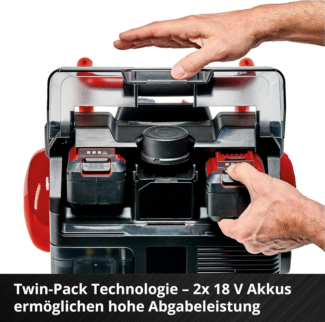 Einhell Akku-Kompressor TE-AC 36/6/8 Li OF Set Power X-Change (36 V, max. 8 bar, 6 l-Tank, 130 l/min
