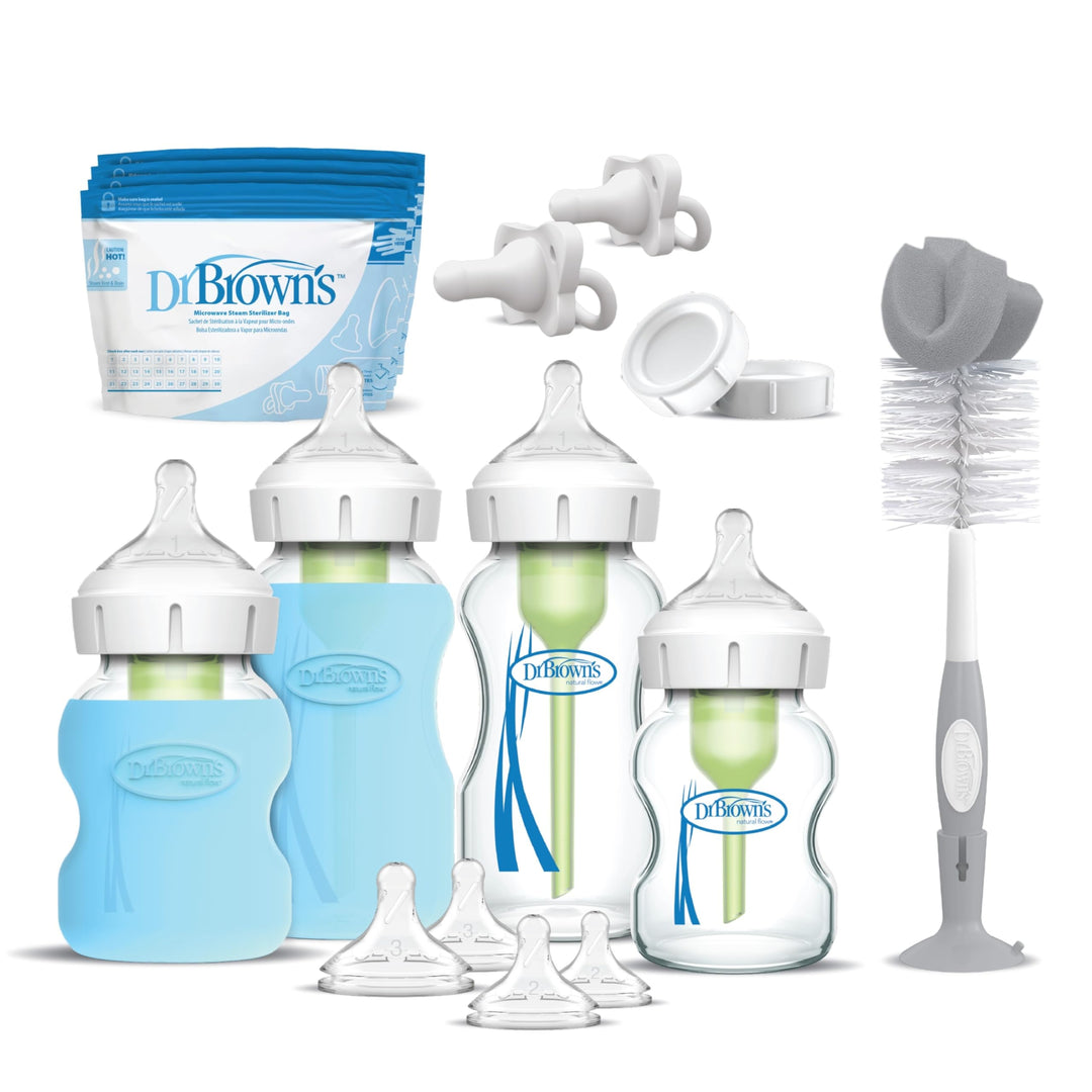 Dr. Brown's Options + Wide-Neck Glass Baby Bottle Starter Set