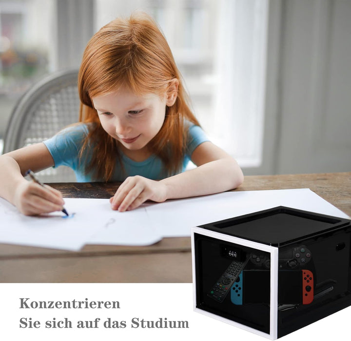 Theo&amp;Cleo Medikamenten Aufbewahrungbox, Abschliessbare Durchsichtige Box für Handys, Süssigkeiten, S