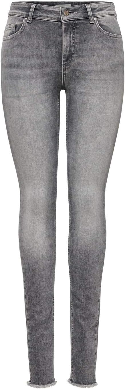 ONLY Female Skinny Jeans ONLBLUSH Mittlere Taille Skinny Fit Jeans XS / 34L Grey Denim, XS / 34L Gre