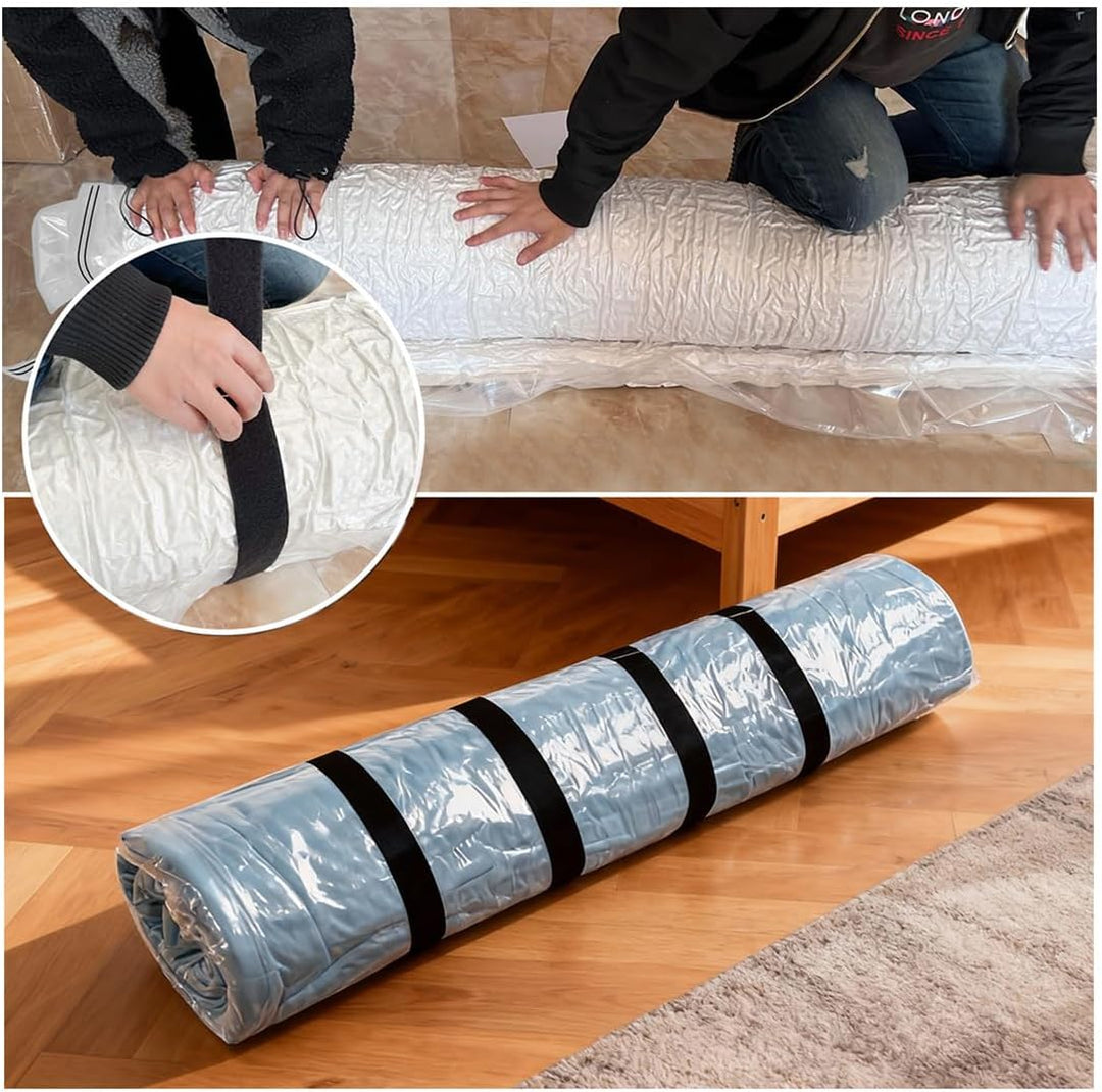 Vakuumbeutel für Matratzen 200x250cm Matratze Vakuumieren Aufbewahrungsbeutel mit Spanngurten für Um