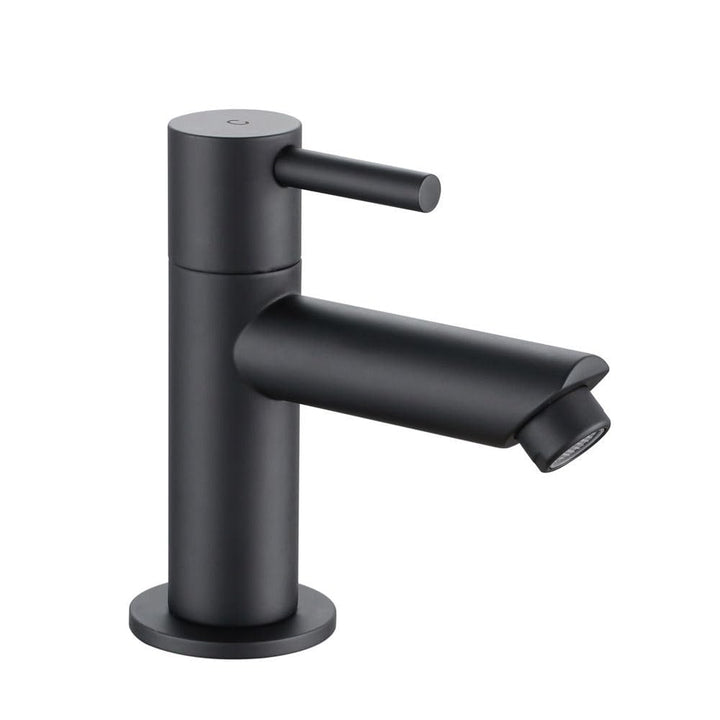 Aloni Kaltwasserhahn Gäste WC, Schwarz | Einhebelmischer, Messing, Einlochmontage, Ohne Warmwasser,