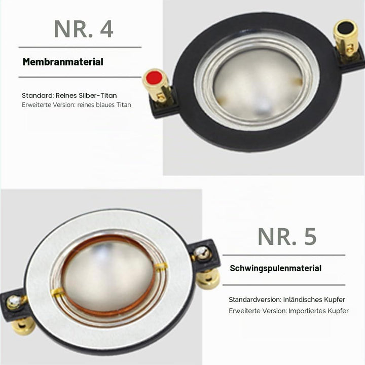 Yctze 200W Tweeter Treble -Kompressionstreiber mit Premium -Magnetmetallkonstruktion für das Zubehör
