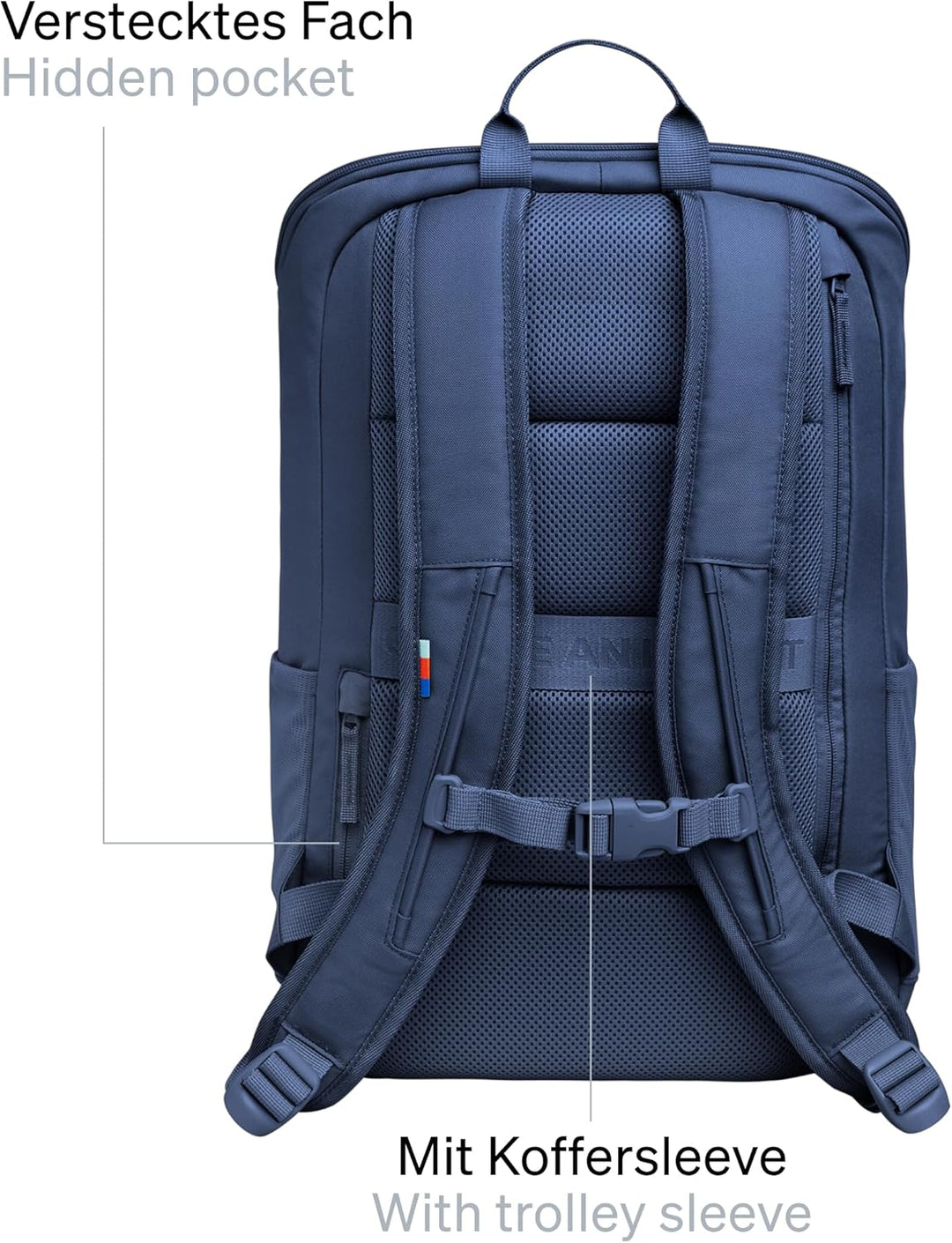 GOT BAG Rucksack PRO PACK mit 16" Laptopfach Business Rucksack Wasserabweisend viele Fächer Ocean Bl