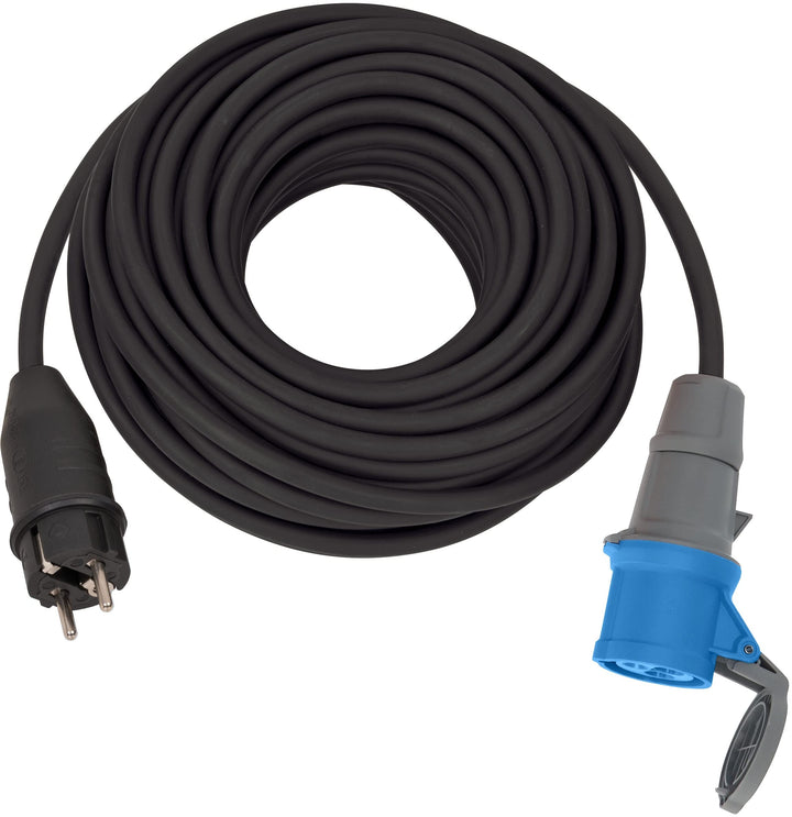 Brennenstuhl Adapterkabel/CEE-Adapter mit Schutzkontakt-Stecker und CEE-Kupplung (25m Kabel in Schwa