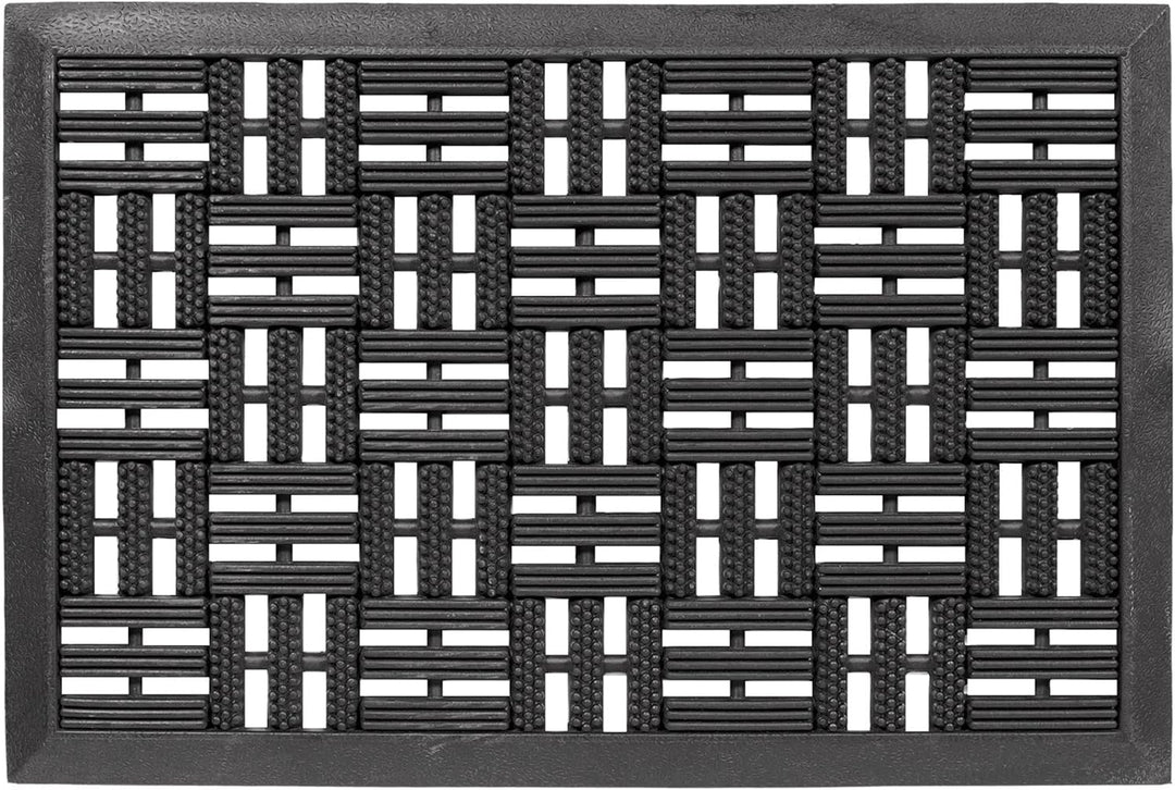 Astra Gummimatte aussenbereich Türvorleger 45x75 cm 2er Set - Dynamic Outdoor Türmatte Gummi Fussmat