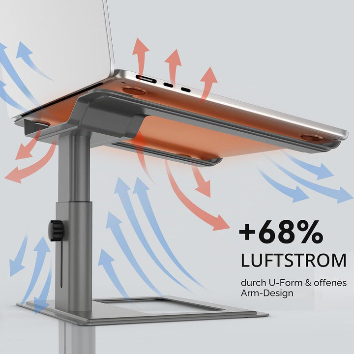 SOUNDANCE Laptop-Ständer für Schreibtisch, verstellbar, ergonomischer Laptop-Ständer für den Schreib