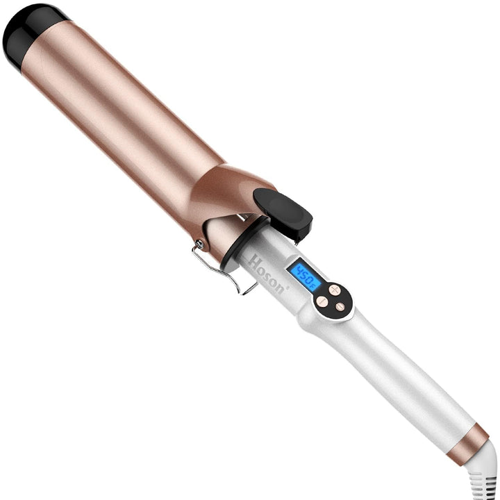 Hoson 50mm Lockenstab Pro Curl, Keramik Turmalin Beschichtung Lockenstab, LCD Display 9 Hitzeeinstel