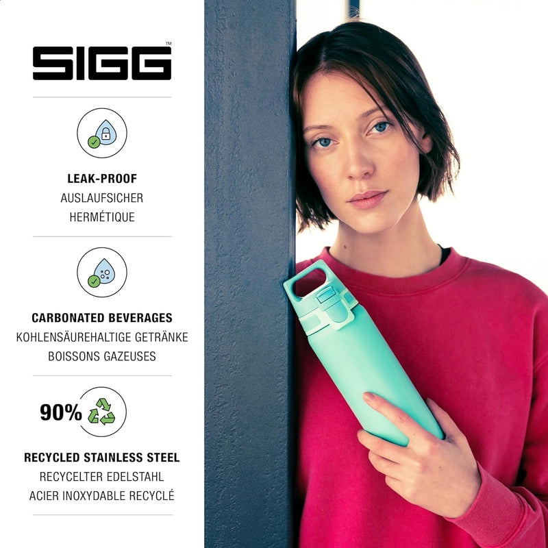 SIGG - Edelstahl Trinkflasche - Shield ONE - Für Kohlensäurehaltige Getränke Geeignet - Auslaufsiche