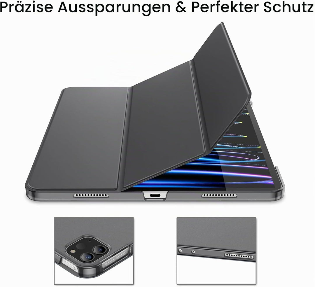 JETech Hülle für iPad Pro 12,9 Zoll (6./5. Generation, Modell 2022/2021), Unterstützung Pencil Aufla