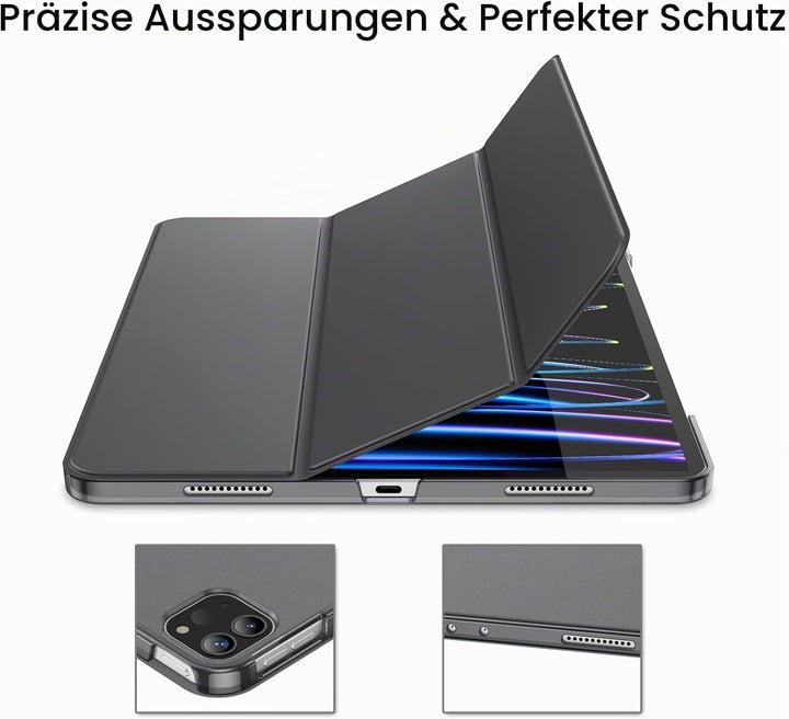 JETech Hülle für iPad Pro 12,9 Zoll (6./5. Generation, Modell 2022/2021), Unterstützung Pencil Aufla
