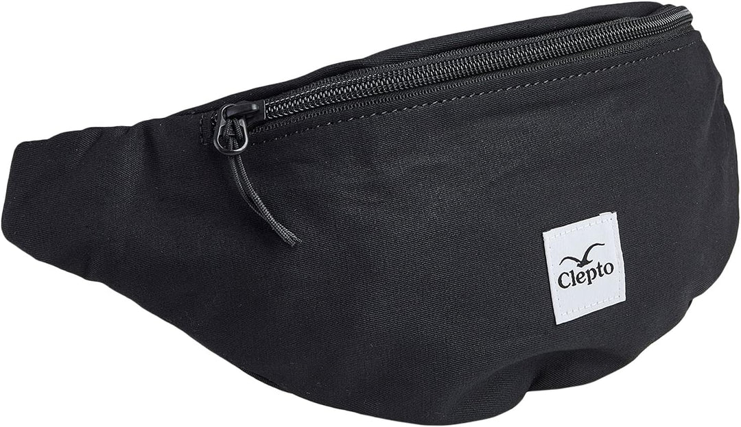 Cleptomanicx Hipbag C.I. Patch (Black), Schwarz