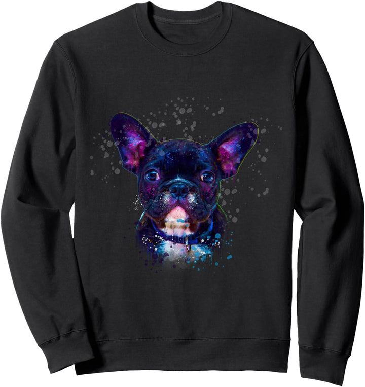 French bulldog Wasserfarben Französische Bulldogge Hund Sweatshirt