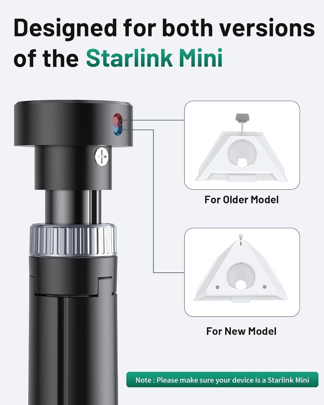 Starlink Mini Stativ Halterung, tragbarer Ständer mit Aluminium Mount Adapter, kompatibel mit neuen