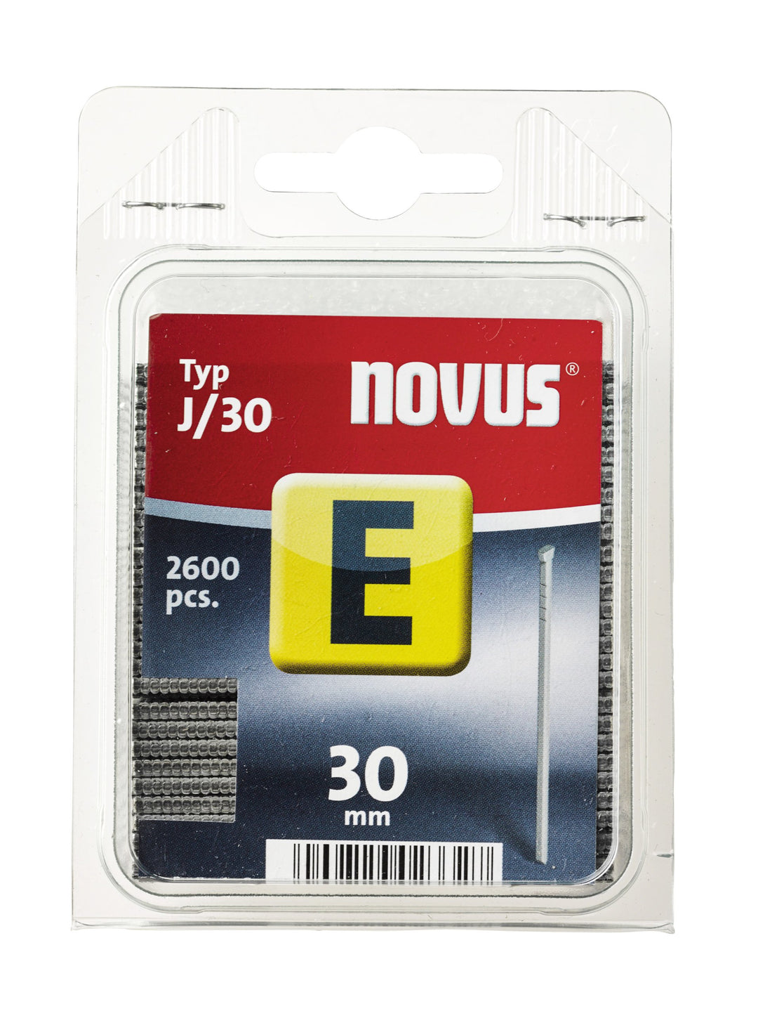Novus Nägel 30 mm Länge, 2600 Stück vom Typ J/30, optimales Heftmittel zur Befestigung von Zierleist