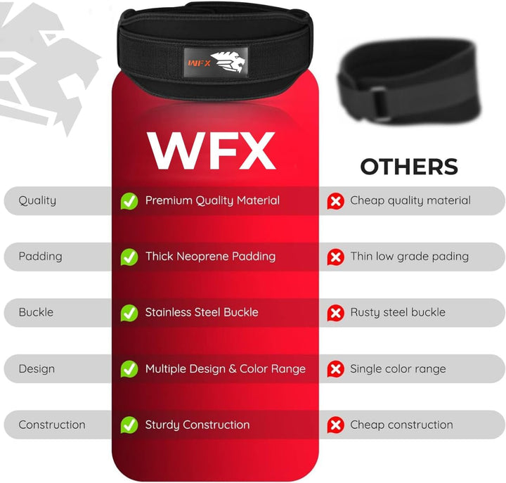 WFX Gewichthebergürtel für Fitnessstudio und Fitness oppelte Stärke, 5,5 Zoll, gepolsterter Training