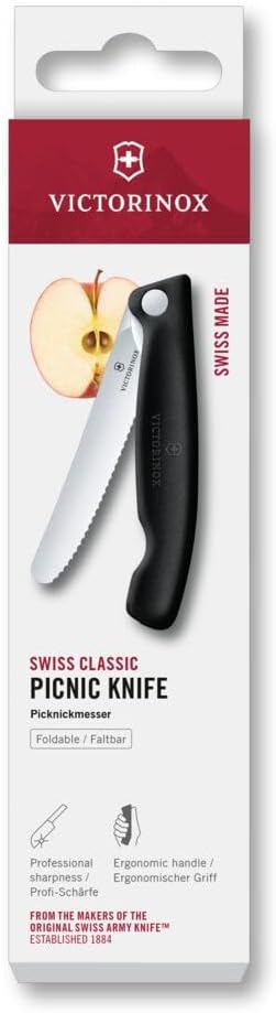 Victorinox Swiss Classic Faltbares Picknick-Messer für Wanderungen, Obst, Gemüse, Brötchen, Wurst, m