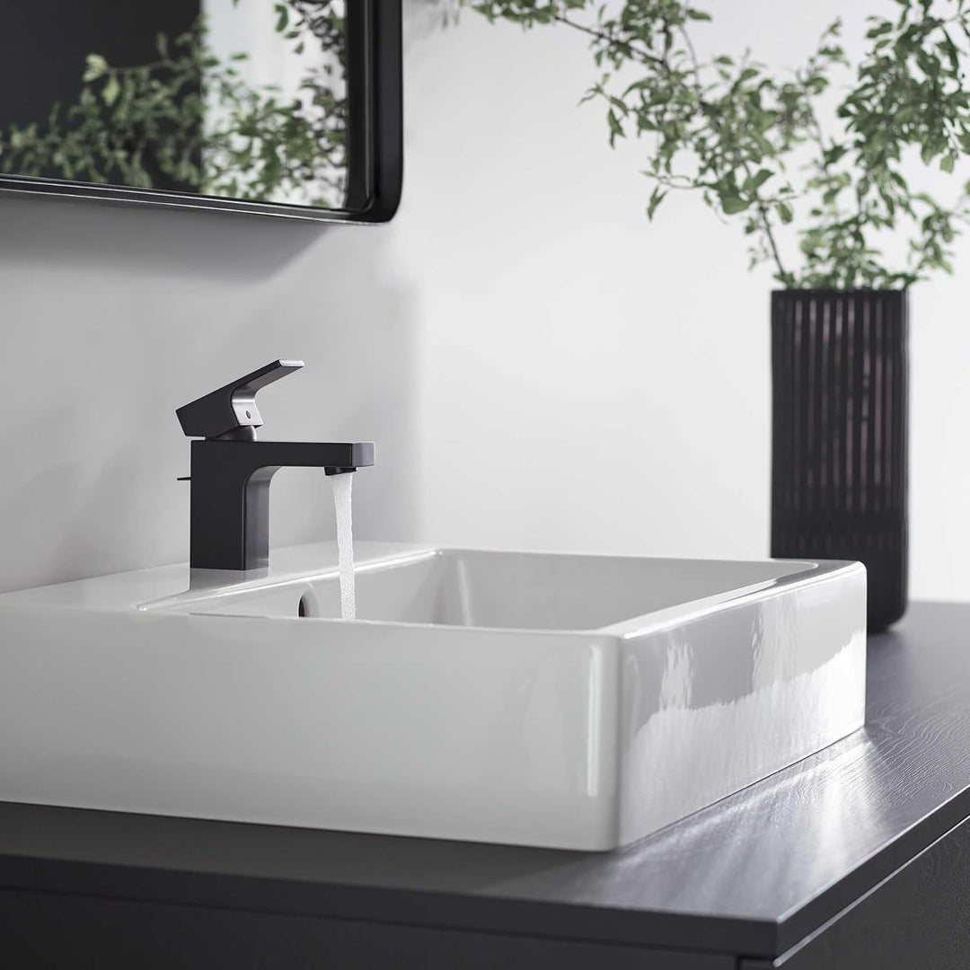 hansgrohe Waschtischarmatur Vernis Shape, Wasserhahn Bad mit Auslauf Höhe 70 mm, mit Zugstange, Bada