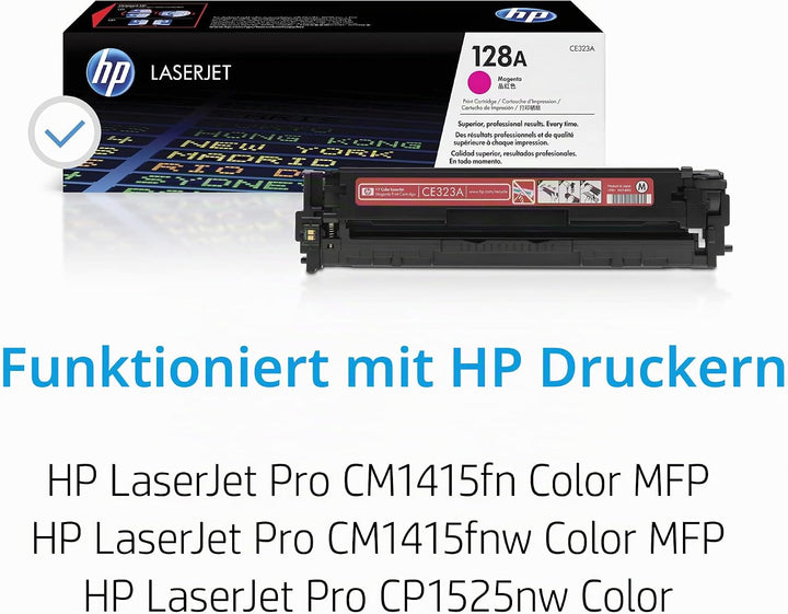 HP 128A (CE323A) Rot Original Toner für HP Laserjet Pro CP1525, HP Laserjet Pro M1415, magenta Stand