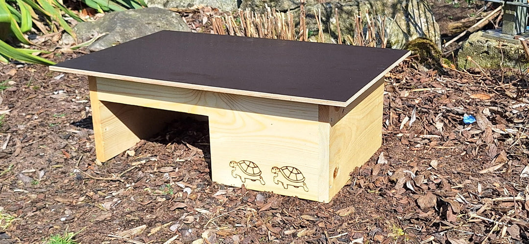Premium Schildkrötenhaus (SH12) aus 20mm Vollholz - Schildkrötengehege Schildkröte Wetterfest
