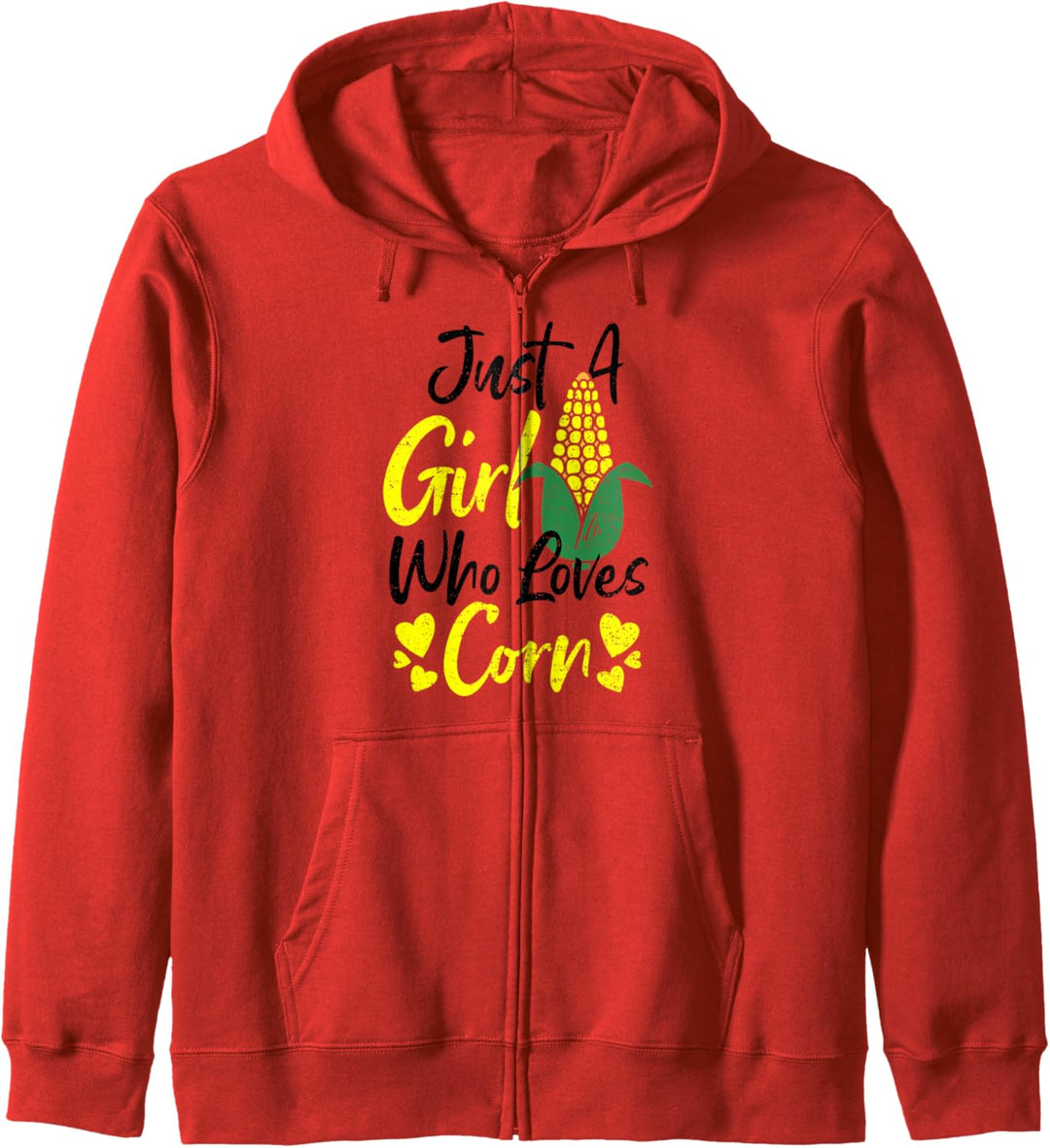 Mädchen: Just A Girl Who Loves Corn - Mais Sprüche Kapuzenjacke