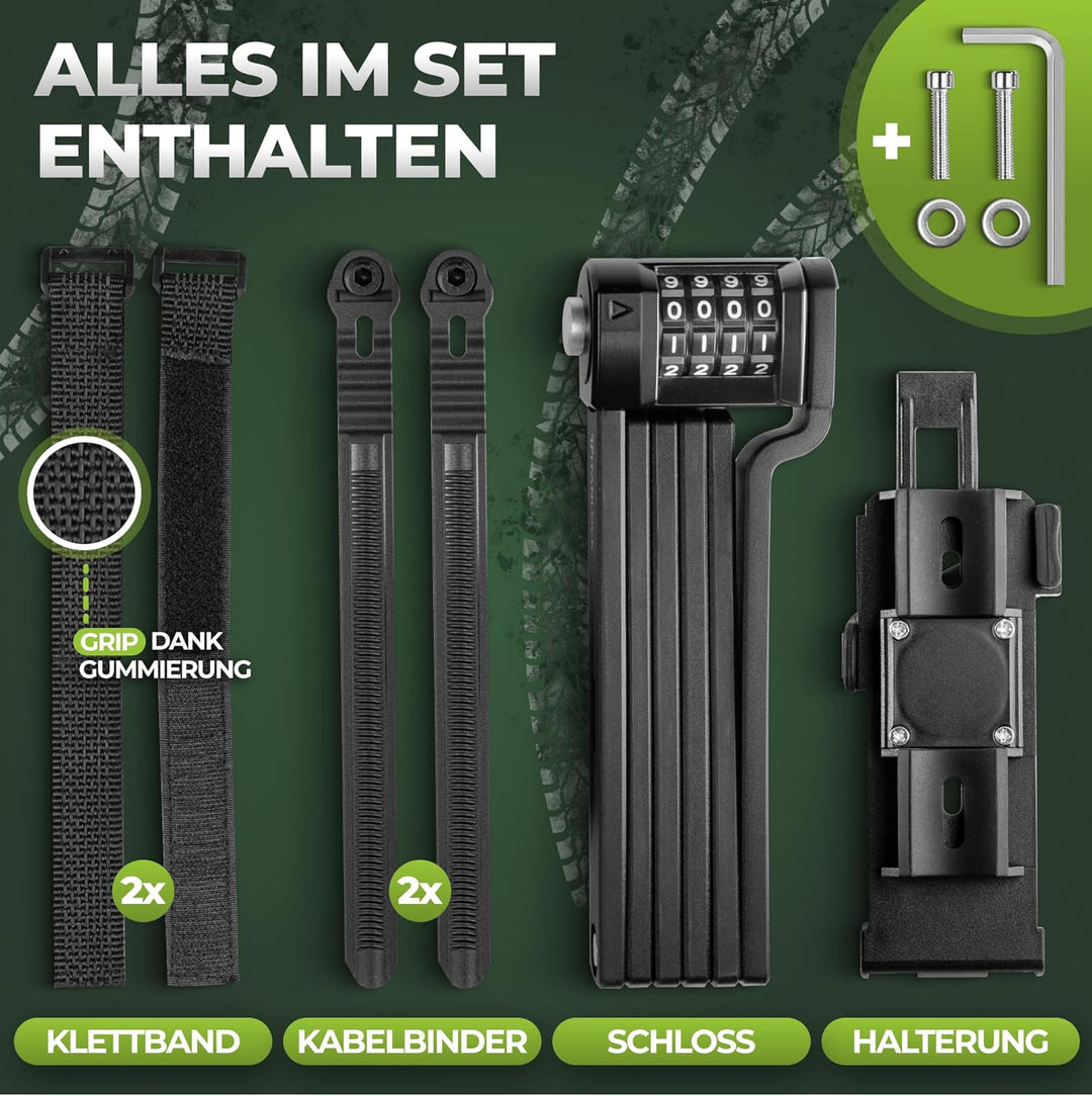 TITANLOCK Fahrradschloss Faltschloss Diebstahlsicher [Individueller Pin] Zahlenschloss Schnelle + Le