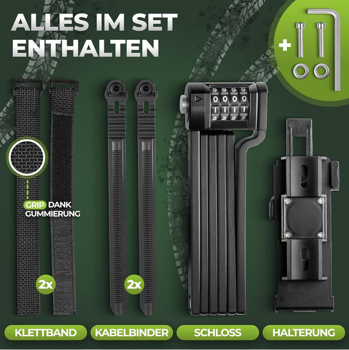TITANLOCK Fahrradschloss Faltschloss Diebstahlsicher [Individueller Pin] Zahlenschloss Schnelle + Le