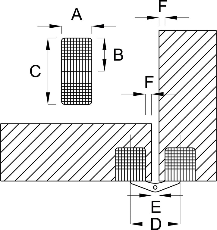 Blendenbeschlag f. Geschirrspüler mit Einbohrscharnier, Bohrer & Tiefenanschlag inkl. Scharnier, Boh