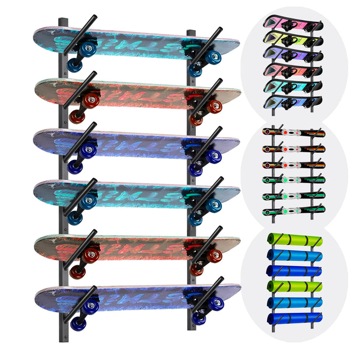 DEYOFA Skateboard Wandhalterung, Skateboard Halterung, Snowboard Wandhalterung, Snowboard Halterung