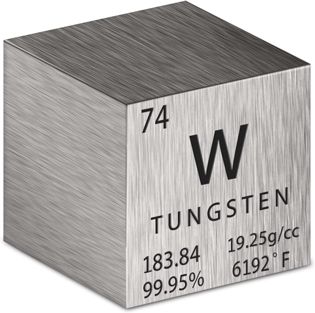1 Inch Wolfram Würfel 25,4 mm Metall Dichte Würfel reines Metall hohe Dichte Element für Element Sam