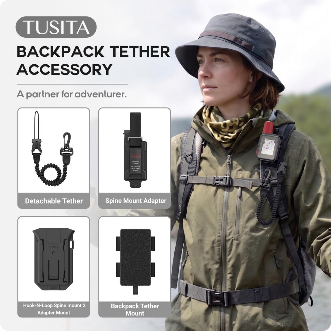TUSITA Rucksack Halterung Zubehör Kompatibel mit Garmin inReach Mini 3 / Plus Satelliten Kommunikati