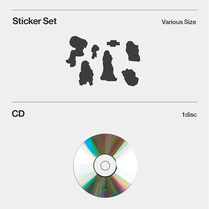 ROSE - First Single Album [-R-] Photobook + Lyrics Paper + Postcard + Polaroid + Sticker Set + CD +
