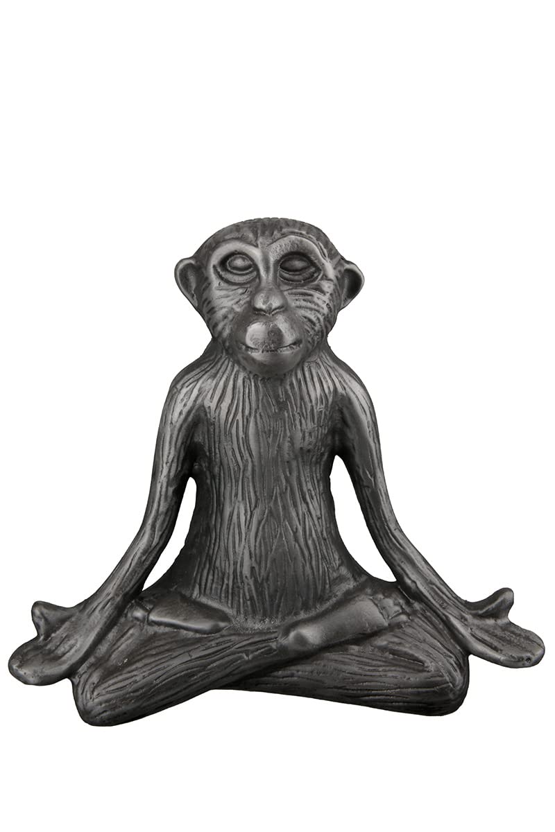 GILDE Deko Tierfigur Skulptur Yoga AFFE Monkey - Moderne Kunst und Dekoraion aus Kunstharz - Farbe: