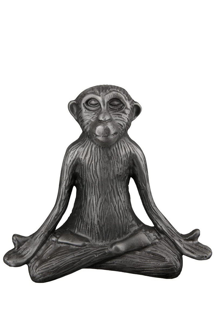 GILDE Deko Tierfigur Skulptur Yoga AFFE Monkey - Moderne Kunst und Dekoraion aus Kunstharz - Farbe: